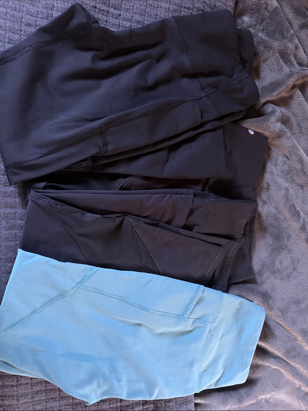 RBX Leggings Pack - Black and Light Blue size medium